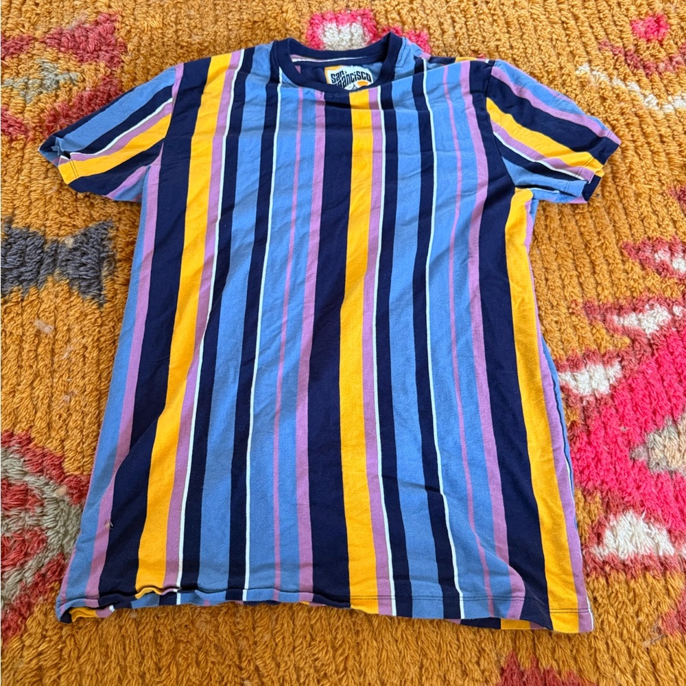San Francisco work shirts striped tee shirt